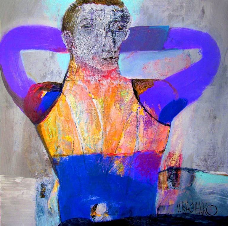 Guy from the gym Blue, Sport, Fitness, Gym, Man, Orange