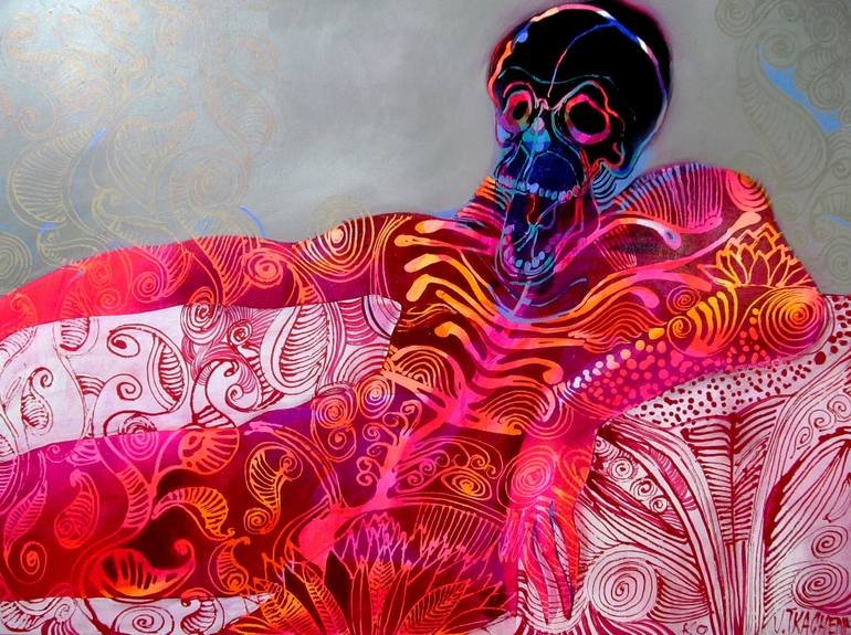 Shocked Portrait, Red, Sofa, Waiting, Bright, Dressed Up, Man