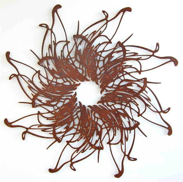 Pattern, Wall Panel, Sculpture, Steel, Sun, Wall, Weathered, Organic, Nature