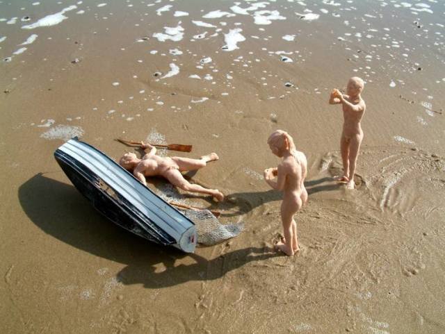 Bronze, Black Patina, Female, Figurative, Granite, Nude