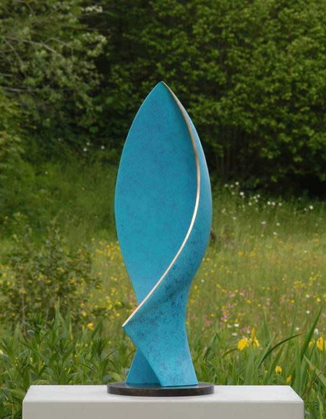Poetic, Sensual, Blue, Textured, Bronze, Organic, Contemplative, Curvaceous, Elegant, Interpretive, Modern, Natural