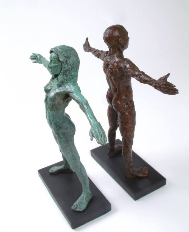 Steel, Strength, Survival, Landscape Sculpture, Rust Patina, Vanity, Verdigris, Bronze, Ambition, Endurance, Garden Sculpture, Narcissus