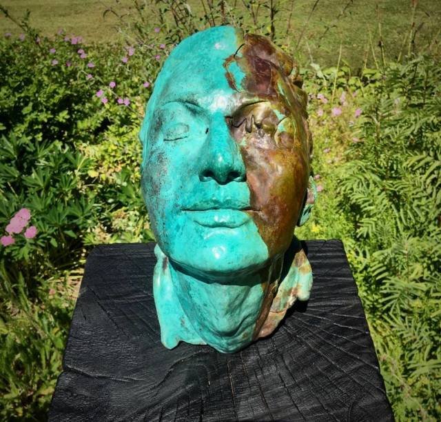 Steel, Strength, Survival, Landscape Sculpture, Rust Patina, Vanity, Verdigris, Bronze, Ambition, Endurance, Garden Sculpture, Narcissus