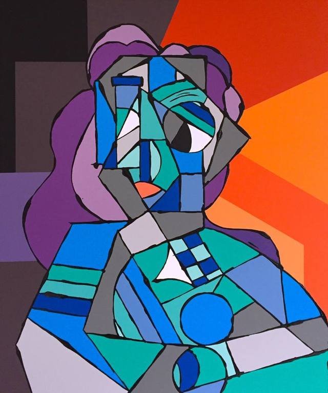 Woman, Popart, Streetart, Colour, Cubism, Abstract, Morocco