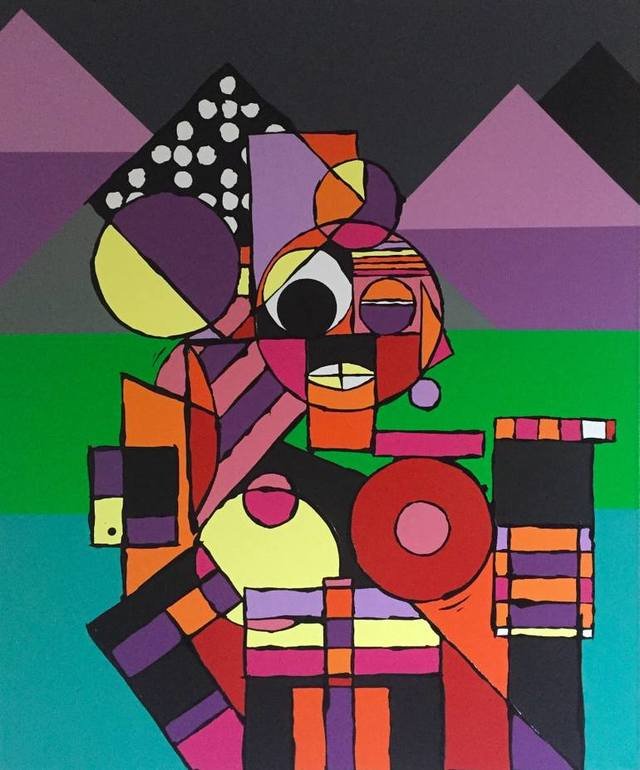 Woman, Popart, Streetart, Colour, Cubism, Abstract, Morocco