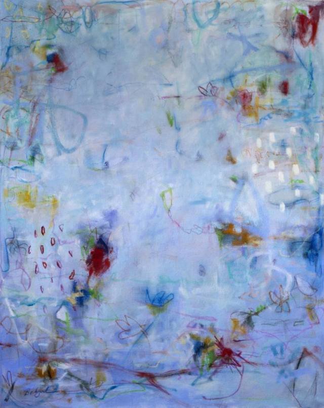 Power, Blue, Bull, House Paint, Acryliv, Expressionism, Abstract, Figurative, Orange