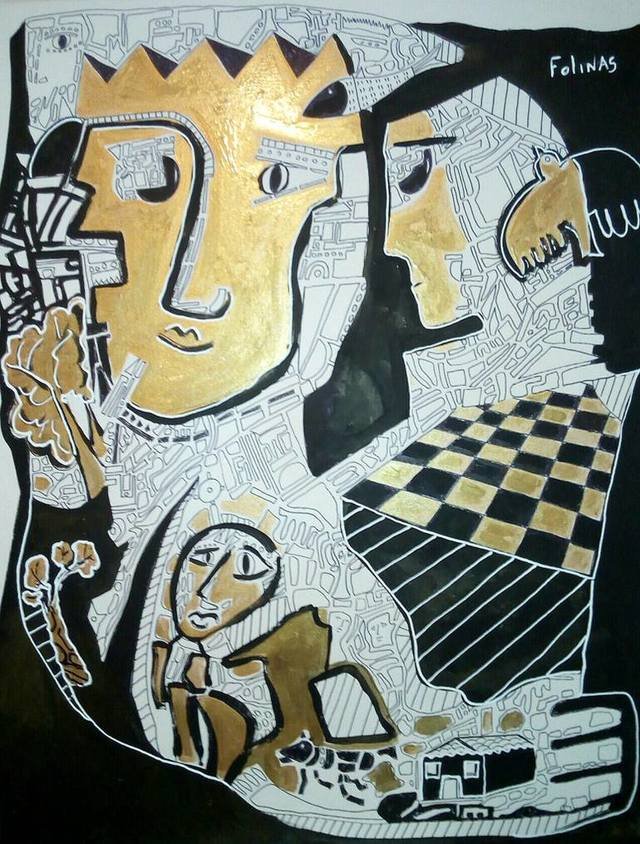 Labyrinth | 33.5 H x 25.6 W x 0.8 in | $1,640 Dynasty, Figure, Final, Geometry, Head