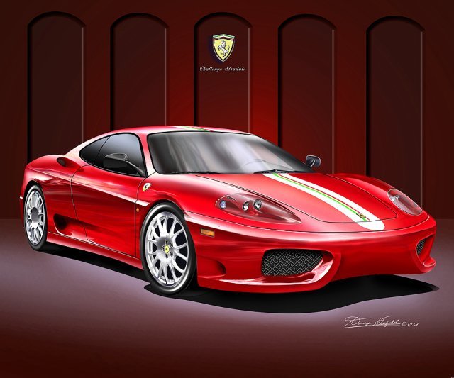 20-A-1 FERRRARI CHALLENGE STRADALE Ferrari for sale, auto cars, sport cars for sale, painting, auto art, GM, BMW
