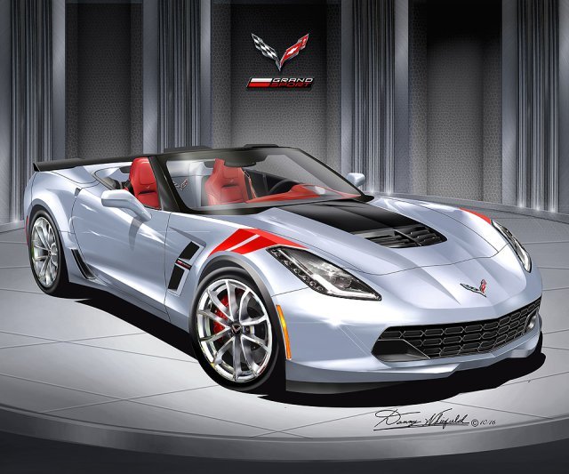 2017 CORVETTE GRANDSPORT ROADSTER -- STERLING BLUE auto cars, sport cars for sale, painting, auto art, GM, BMW