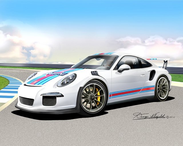 2016 PORSCHE GT3 RS - MARTINI LIVERY EDITION - TRACK SETTING auto cars, sport cars for sale, painting, auto art, GM, BMW