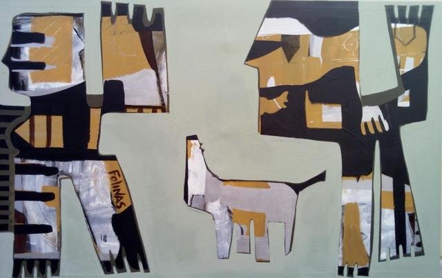 The Hunt | 59 x 37 in | $7,000 Hunting, aminals, Cycling, Nn, Mm, Men, art for sale, paintings