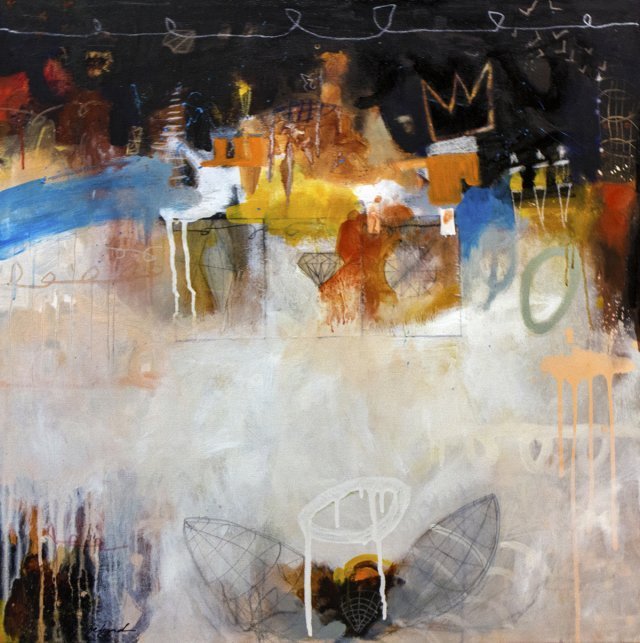 Reds, Blues, Mixedmedia, Colorful, Contemporary, Abstract, Landscape, Modern, Oil, Blacks