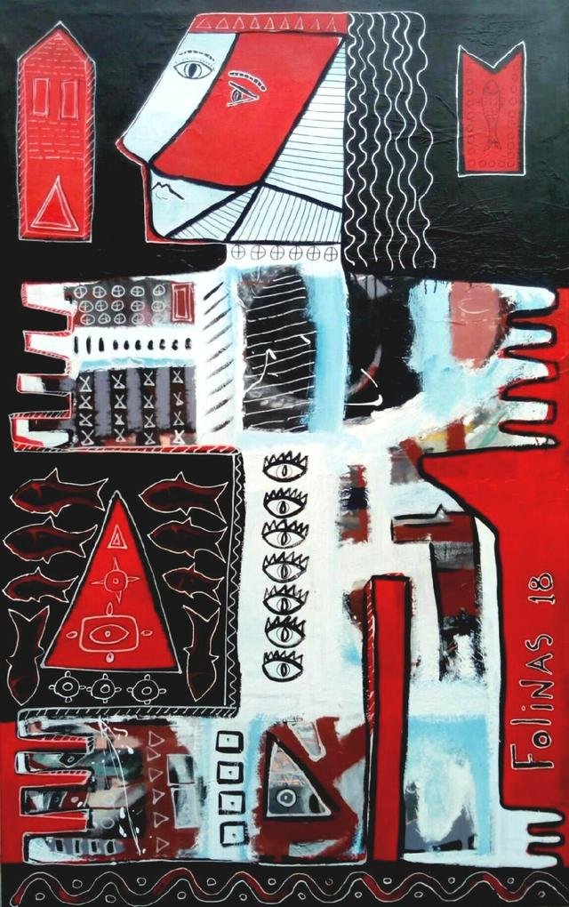 In the house near the lake | 150 x 37 in | $7,000 Aa, Bb, Cycling, Nn, Mm, Men, art for sale, painting,house for sale