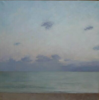 Sea, night coming Painting by Nadejda Pastoukhova | France