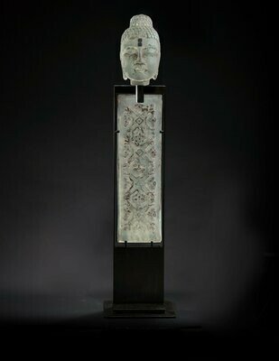 Celadon Batik Buddha Sculpture by Marlene Rose | United States