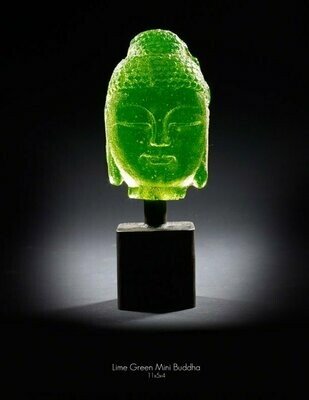 Lime Green Mini Buddha Sculpture by Marlene Rose | United States