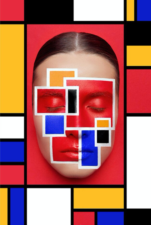 MASK OF THE 20TH CENTURY / INSPIRED BY MONDRIAN Limited Edition of 5 by DASHA ART | Belarus