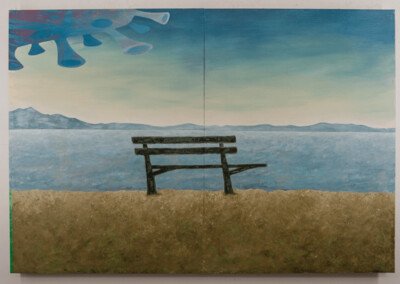 Blue Label 2020  Painting by  Zigi Ben-Haim  United States