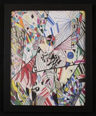 Abstract #3 Drawing by Reuven Wallack | United States