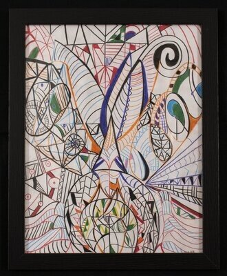 Abstract #2 Drawing by Reuven Wallack | United States