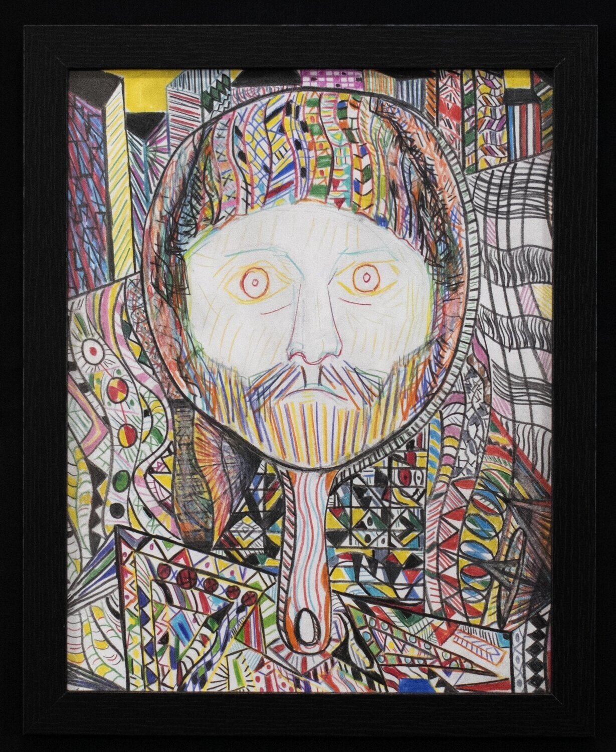 Self-Reflection in the Mirror Drawing by Reuven Wallack | United States