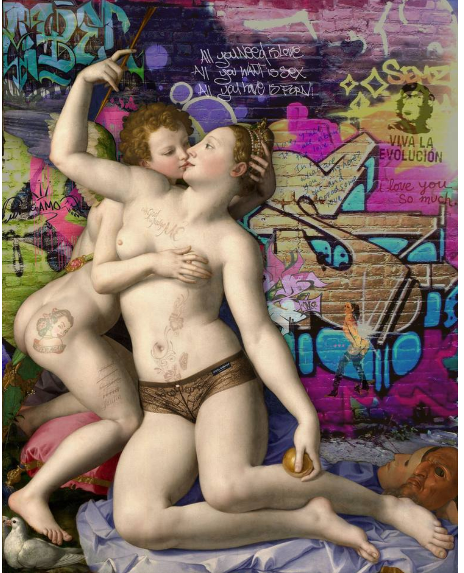 LOVE (Profit), taxes, money, investments, tattoo, graffiti street, art contemporary art Da Vinci leonardo, artpopclassic, battaglini, museum