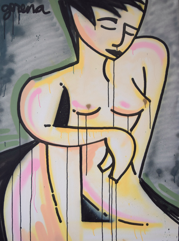 David Gerena, painting, buddha, art, modern, collect, buy, online